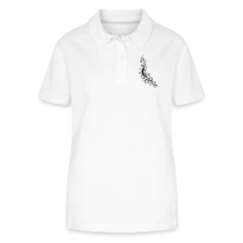 Tribal Tattoo ornament with stars. - Stanley/Stella Women’s Organic Polo Shirt ELLISER - white - Front - Anna (173cm)