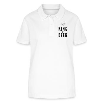 Abstract shadow art in black and white - Stanley/Stella Women’s Organic Polo Shirt ELLISER - white - Front - Anna (173cm)