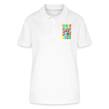 Candy Crew Decoration Candy Lover Sweet Tooth - Stanley/Stella Women’s Organic Polo Shirt ELLISER - white - Front - Anna (173cm)