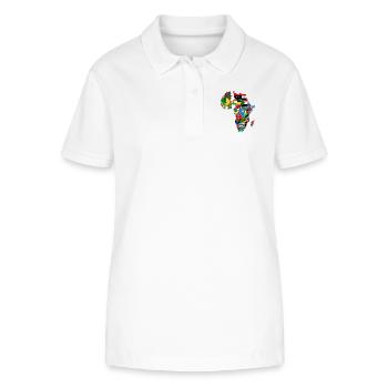 Africa - Stanley/Stella Women’s Organic Polo Shirt ELLISER - white - Front - Anna (173cm)