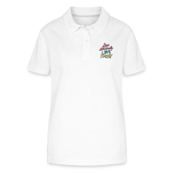 Live Authentically, Love Fiercely - Stanley/Stella Women’s Organic Polo Shirt ELLISER - white - Front - Anna (173cm)