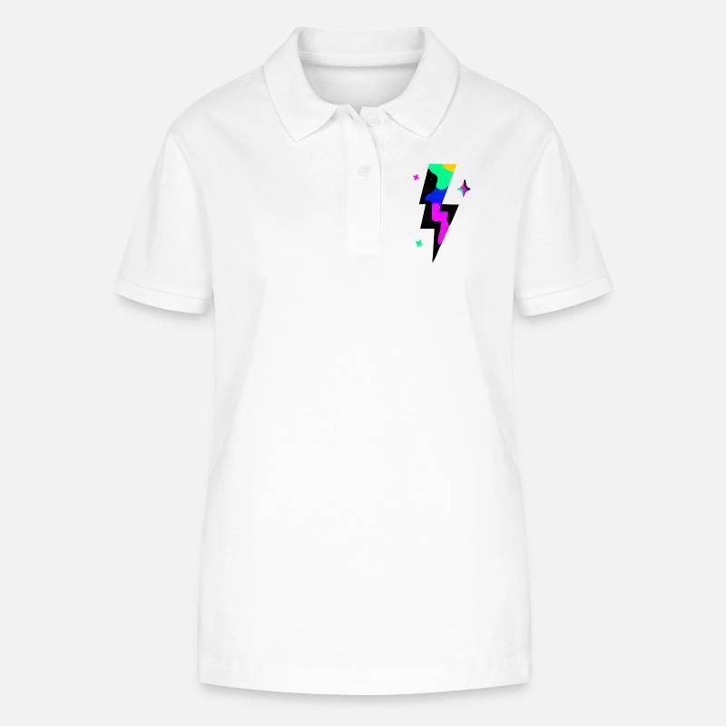 Neon-Blitzausbruch - Stanley/Stella Frauen Bio-Poloshirt ELLISER - Weiß