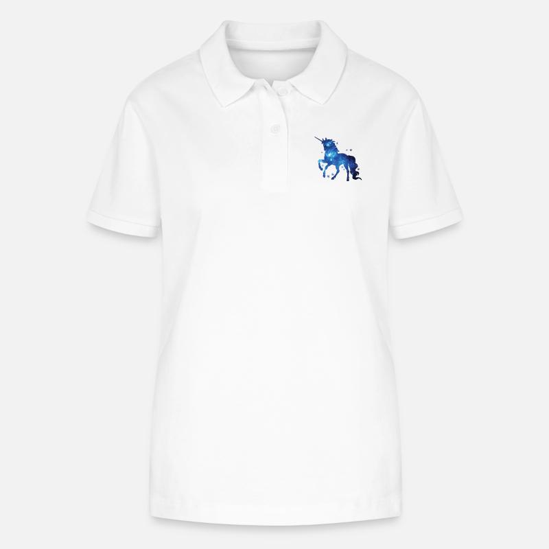 Einhorn Einhorn Einhorn Geschenk Geschenkidee - Stanley/Stella Frauen Bio-Poloshirt ELLISER - Weiß