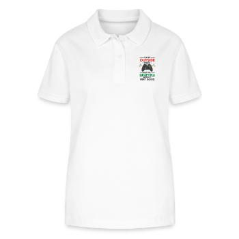 I was out there, but the graphics were not good - Stanley/Stella Women’s Organic Polo Shirt ELLISER - white - Front - Anna (173cm)