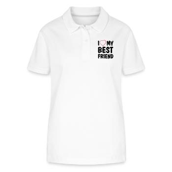 I love my best friend - Stanley/Stella Women’s Organic Polo Shirt ELLISER - white - Front - Anna (173cm)