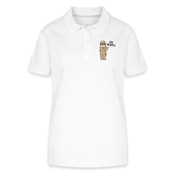 Er wars - Er war´s - Stanley/Stella Frauen Bio-Poloshirt ELLISER - Weiß - Vorne - Anna (173cm)