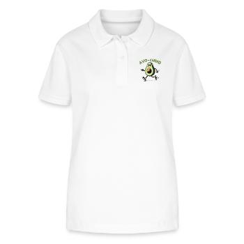 Running avocado, avo-cardio - Stanley/Stella Women’s Organic Polo Shirt ELLISER - white - Front - Anna (173cm)