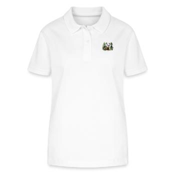 Red Deer I Hunting Motif - Stanley/Stella Women’s Organic Polo Shirt ELLISER - white - Front - Anna (173cm)