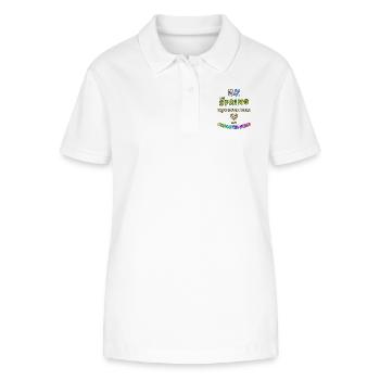 BE LIKE SPRING, SHOW YOUR FLOWERS AND... - Stanley/Stella Women’s Organic Polo Shirt ELLISER - white - Front - Anna (173cm)