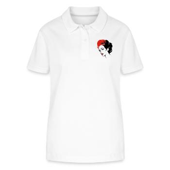 Abstract Portrait of a Woman - Stanley/Stella Women’s Organic Polo Shirt ELLISER - white - Front - Anna (173cm)