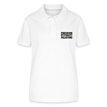 Freedom for palestine - Stanley/Stella Women’s Organic Polo Shirt ELLISER - white - Front - Anna (173cm)