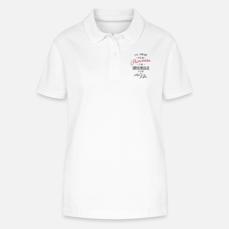 princesse et ophtalmologue - Polo bio ELLISER Stanley/Stella Femme - blanc