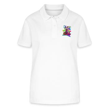 Disco Roller 3D - Stanley/Stella Women’s Organic Polo Shirt ELLISER - white - Front - Anna (173cm)