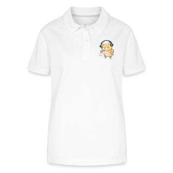 Tanzender Bär - Stanley/Stella Frauen Bio-Poloshirt ELLISER - Weiß - Vorne - Anna (173cm)