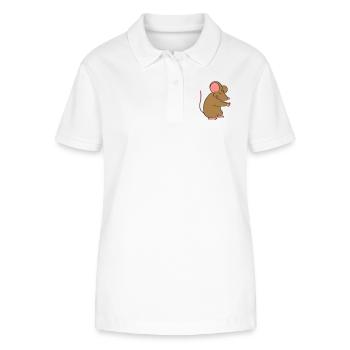 Mäusepaar Teil 2 - Stanley/Stella Frauen Bio-Poloshirt ELLISER - Weiß - Vorne - Anna (173cm)