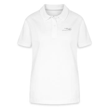 Abstraktes Motiv - Linie / schwarz - Stanley/Stella Frauen Bio-Poloshirt ELLISER - Weiß - Vorne - Anna (173cm)