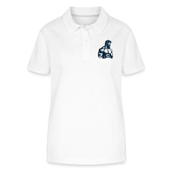 Powerful muscle figure - Stanley/Stella Women’s Organic Polo Shirt ELLISER - white - Front - Anna (173cm)