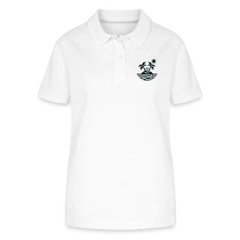 Island with 2 palm trees - Stanley/Stella Women’s Organic Polo Shirt ELLISER - white - Front - Anna (173cm)