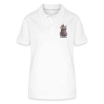 London Sketch: City Landmark Palette - Stanley/Stella Frauen Bio-Poloshirt ELLISER - Weiß - Vorne - Anna (173cm)