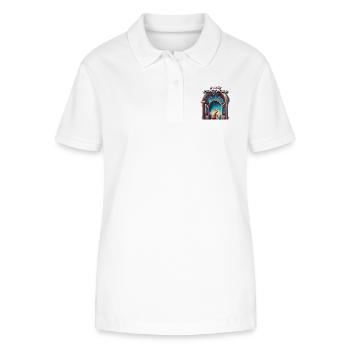 I am Vintage - Stanley/Stella Women’s Organic Polo Shirt ELLISER - white - Front - Anna (173cm)