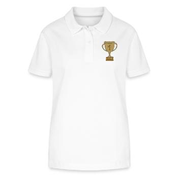 pokal 1 - Stanley/Stella Frauen Bio-Poloshirt ELLISER - Weiß - Vorne - Anna (173cm)