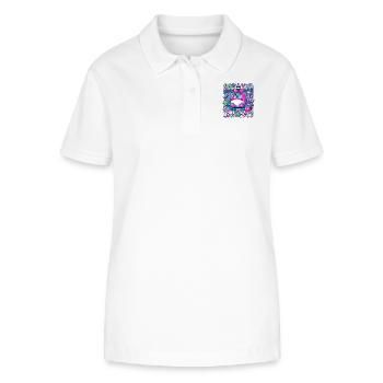 90s Tech Nostalgia - Stanley/Stella Frauen Bio-Poloshirt ELLISER - Weiß - Vorne - Anna (173cm)