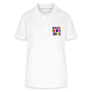 kein hass in der schule - Stanley/Stella Frauen Bio-Poloshirt ELLISER - Weiß - Vorne - Anna (173cm)