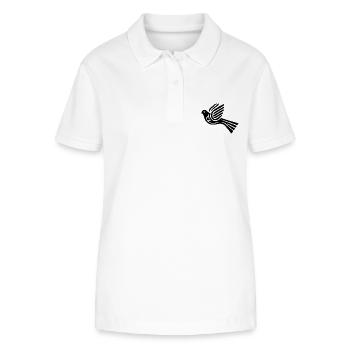 Friedenstaube taube - Stanley/Stella Frauen Bio-Poloshirt ELLISER - Weiß - Vorne - Anna (173cm)