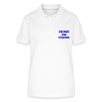 i'm not for everyone - Stanley/Stella Frauen Bio-Poloshirt ELLISER - Weiß - Vorne - Anna (173cm)