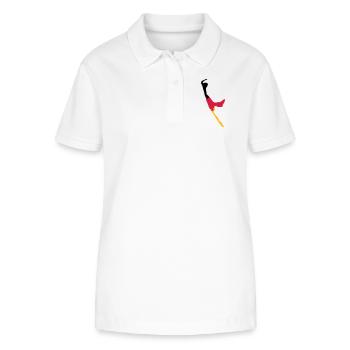 Sylt Puzzle - schwarz rot gold - Stanley/Stella Frauen Bio-Poloshirt ELLISER - Weiß - Vorne - Anna (173cm)