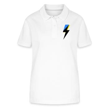 Blue and Yellow Geometry - Stanley/Stella Women’s Organic Polo Shirt ELLISER - white - Front - Anna (173cm)