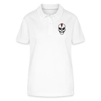 death head skull eclair dead haed - Stanley/Stella Women’s Organic Polo Shirt ELLISER - white - Front - Anna (173cm)