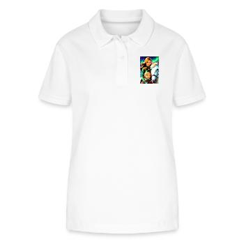 personalized design mother's gift - Stanley/Stella Women’s Organic Polo Shirt ELLISER - white - Front - Anna (173cm)