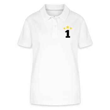1 Year Star - 1st Anniversary Gift - Stanley/Stella Women’s Organic Polo Shirt ELLISER - white - Front - Anna (173cm)