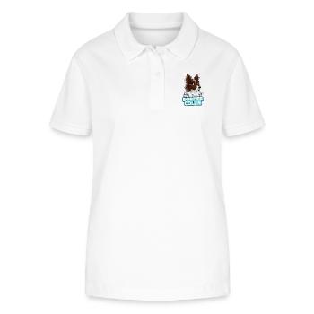 TEAM Border Collie Long Hair - Red - Stanley/Stella Women’s Organic Polo Shirt ELLISER - white - Front - Anna (173cm)