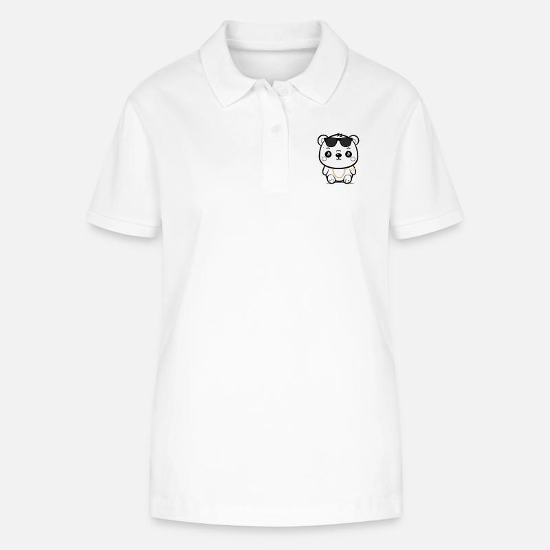Bitcoin Bear - Polo bio ELLISER Stanley/Stella Femme - blanc