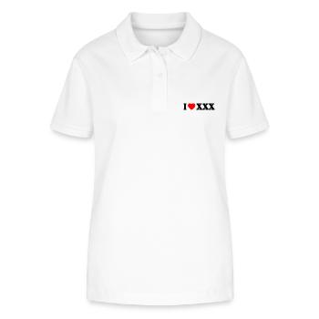 I love xxx - Stanley/Stella Frauen Bio-Poloshirt ELLISER - Weiß - Vorne - Anna (173cm)
