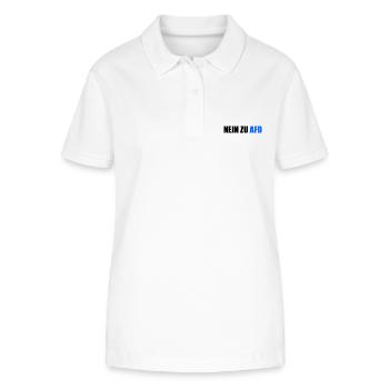No to afd - Stanley/Stella Women’s Organic Polo Shirt ELLISER - white - Front - Anna (173cm)