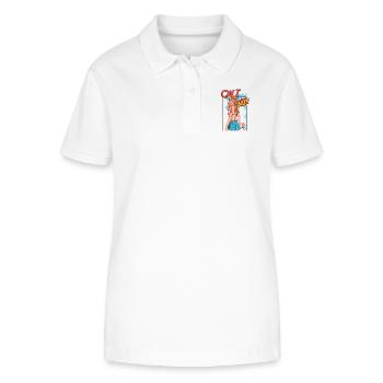 Beach Girl - Cover Girl - Magazine Design Geschenki - Stanley/Stella Women’s Organic Polo Shirt ELLISER - white - Front - Anna (173cm)