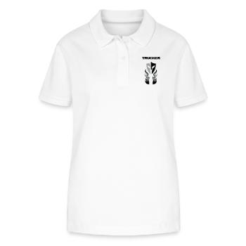 Trucker  Brust - Stanley/Stella Frauen Bio-Poloshirt ELLISER - Weiß - Vorne - Anna (173cm)