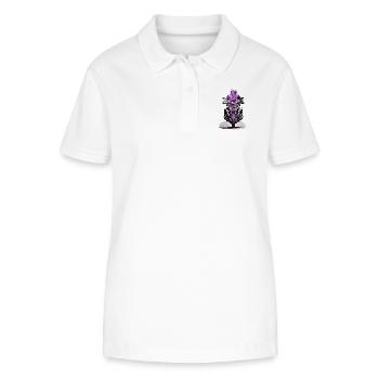 GS Motorradfahrer lila - Stanley/Stella Frauen Bio-Poloshirt ELLISER - Weiß - Vorne - Anna (173cm)