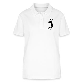 Volleyballerin Silhouette Volleyball - Stanley/Stella Frauen Bio-Poloshirt ELLISER - Weiß - Vorne - Anna (173cm)