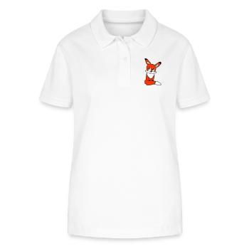 Fuchs Rotfuchs Wildes Tier Schlauer Wald Bewohner - Stanley/Stella Frauen Bio-Poloshirt ELLISER - Weiß - Vorne - Anna (173cm)