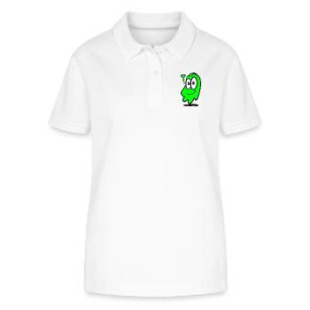 Love Ghost Grün - Stanley/Stella Frauen Bio-Poloshirt ELLISER - Weiß - Vorne - Anna (173cm)