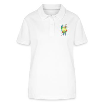 peace symbol 5 - Polo bio ELLISER Stanley/Stella Femme - blanc - Devant - Anna (173cm)