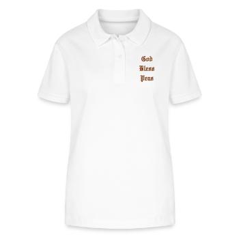 GodBlessPeas - Polo bio ELLISER Stanley/Stella Femme - blanc - Devant - Anna (173cm)