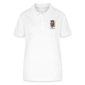 WTF regardez-vous ? - Polo bio ELLISER Stanley/Stella Femme - blanc - Devant - Anna (173cm)