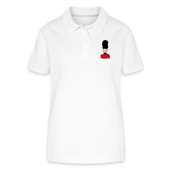 Palastwache England UK Großbritannien Königin Sir - Stanley/Stella Frauen Bio-Poloshirt ELLISER - Weiß - Vorne - Anna (173cm)