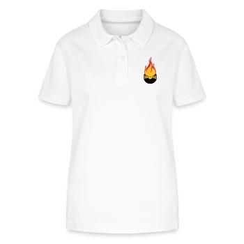 dj party feiern club disko musik tanzen vinyl plat - Stanley/Stella Frauen Bio-Poloshirt ELLISER - Weiß - Vorne - Anna (173cm)