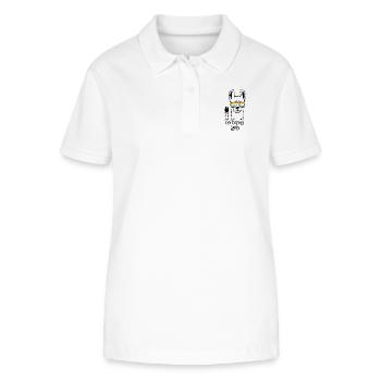 No Drama Lama - Stanley/Stella Women’s Organic Polo Shirt ELLISER - white - Front - Anna (173cm)